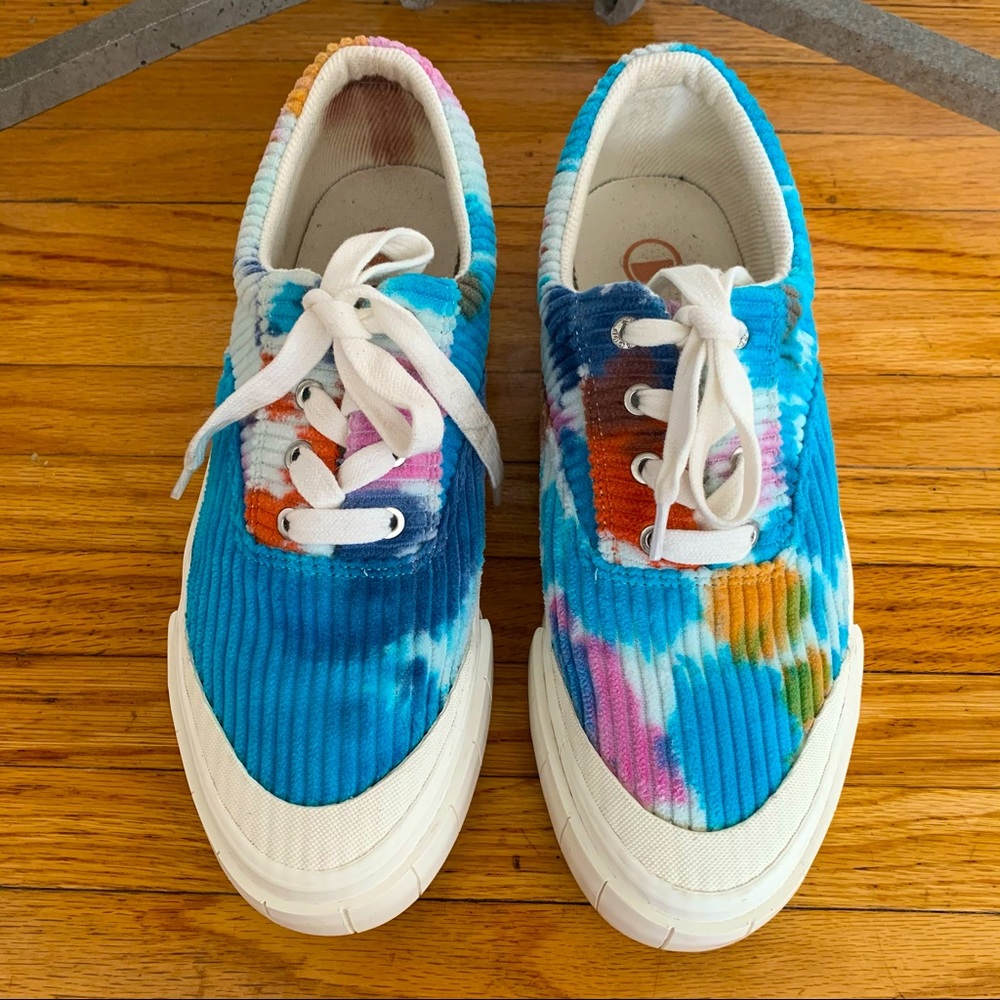 GOOD NEWS Corduroy Tie Dye Sneakers Women’s 9 EUC